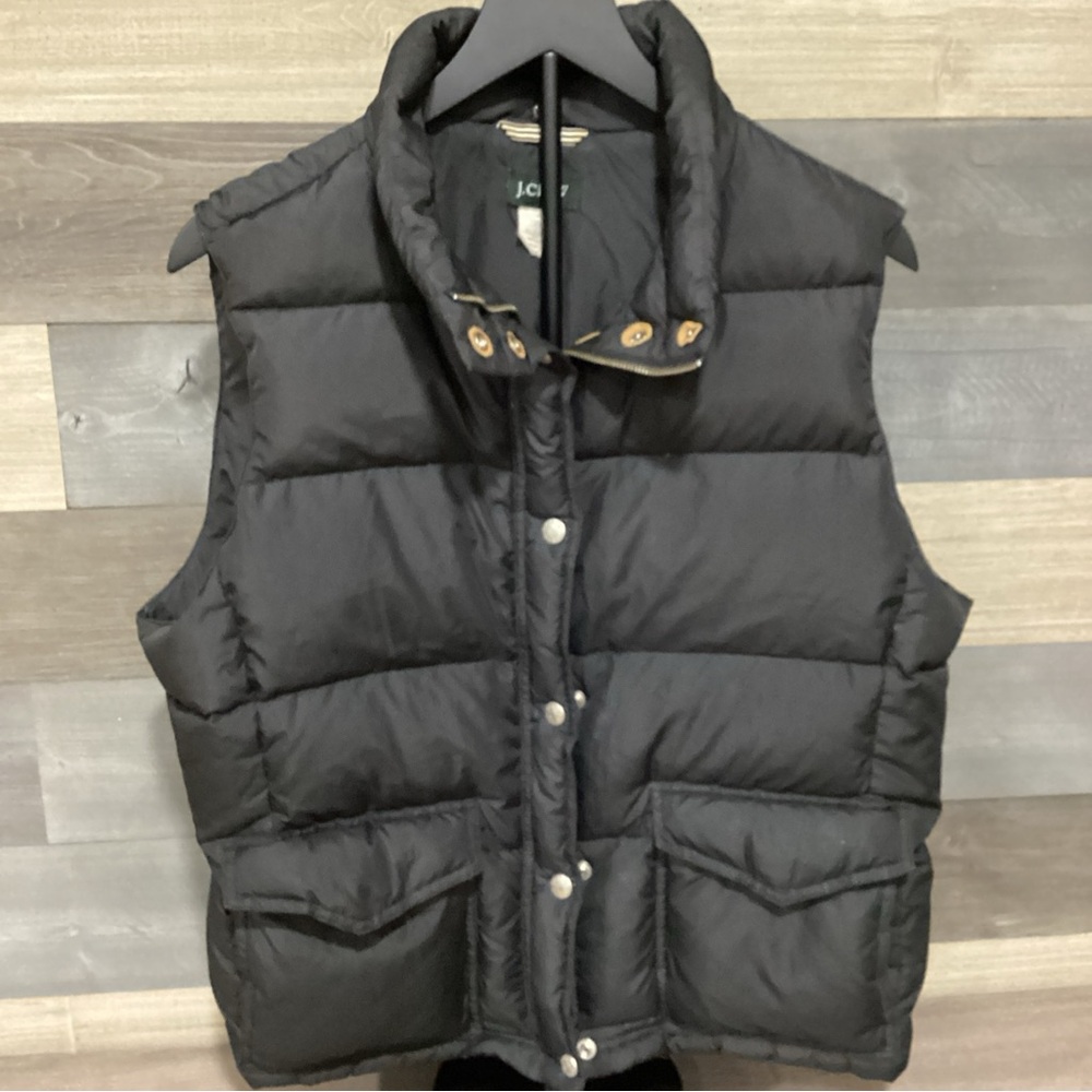 J. Crew Black Quilted Vest